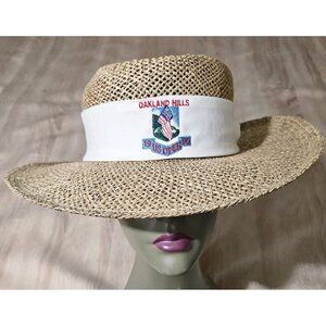 Us Open 1996 Oakland Hills Straw Hat Womens Size S/M  Vintage Golf